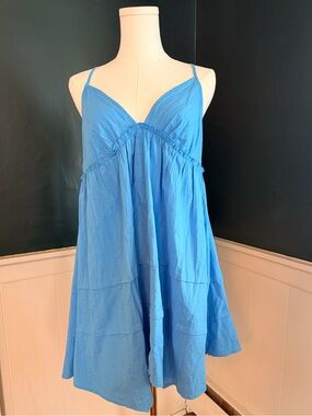 LARGE NWT Wild Fable light blue sleeveless babydoll sundress